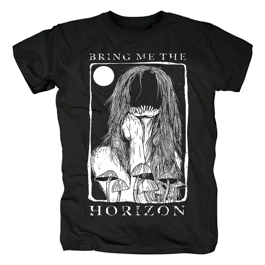 Футболка в стиле Харадзюку с объемным рисунком Bring Me The Horizon Rock одежда для фитнеса