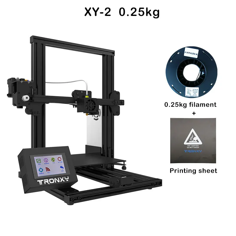 XY-2 0.25kg Tronxy XY-2 быстрая сборка металлический 3d принтер 220*220*260 мм высокая печать Магнитная Тепловая бумага 3,5 дюймов сенсорный экран - Цвет: XY-2 0.25kg