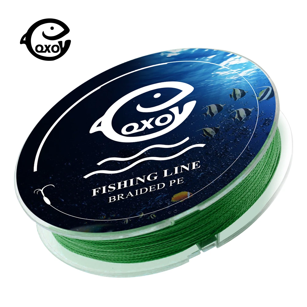 QXO 100m 4stand Braided Wire Material Fishing PE Line Tresse fish Multi filament Leashes Sea The Line For Fishing Tippet 6-100lb