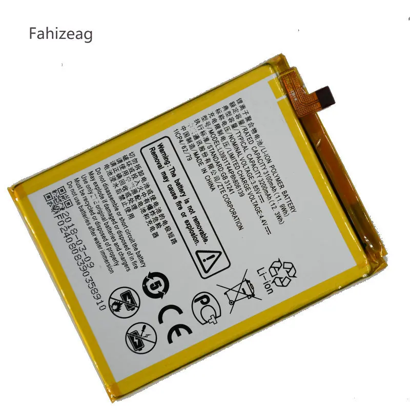 Fahizeag 3200 мАч Li3931T44P8h806139 батарея Запчасти для ZTE Nubia|Аккумуляторы мобильных