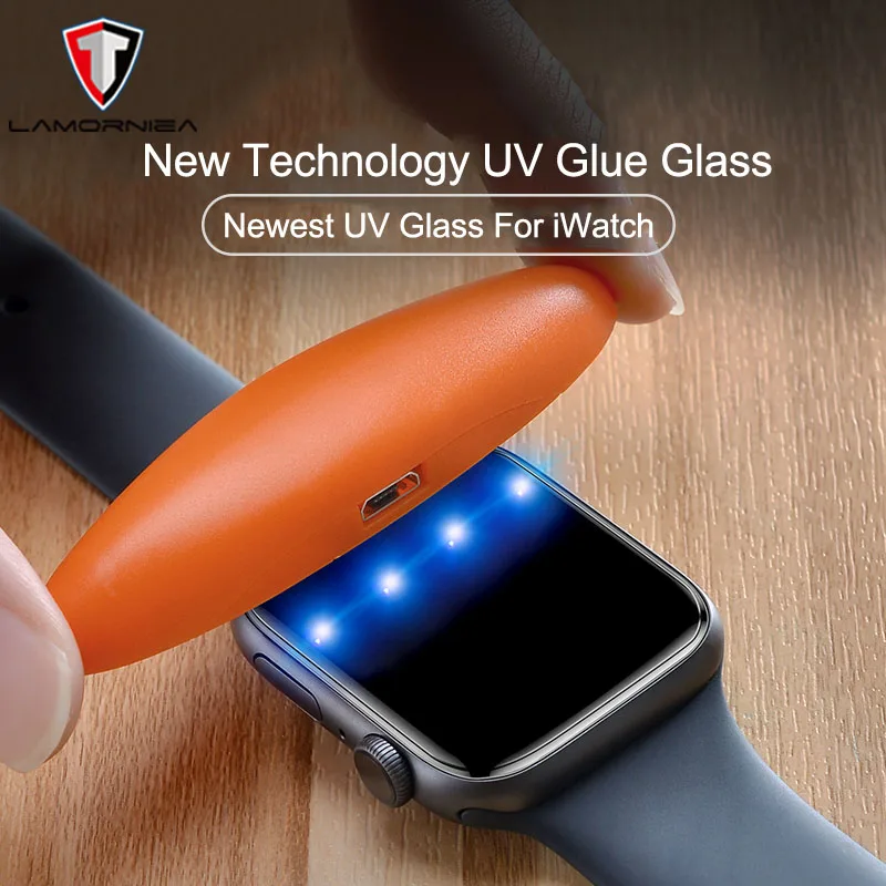 9D УФ стекло нано жидкость для Apple Watch 38 мм 42 40 44 Защита экрана i 4 3 2 1 серия полное