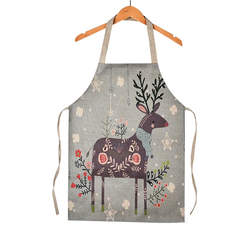 Регулируемый Фартук из хлопка и льна для женщин мужчин высококачественный