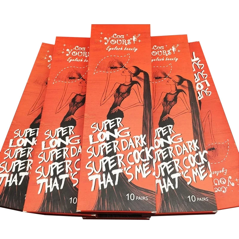 Новый толстый волокна Накладные ресницы 10 пар коробку накладные натуральный