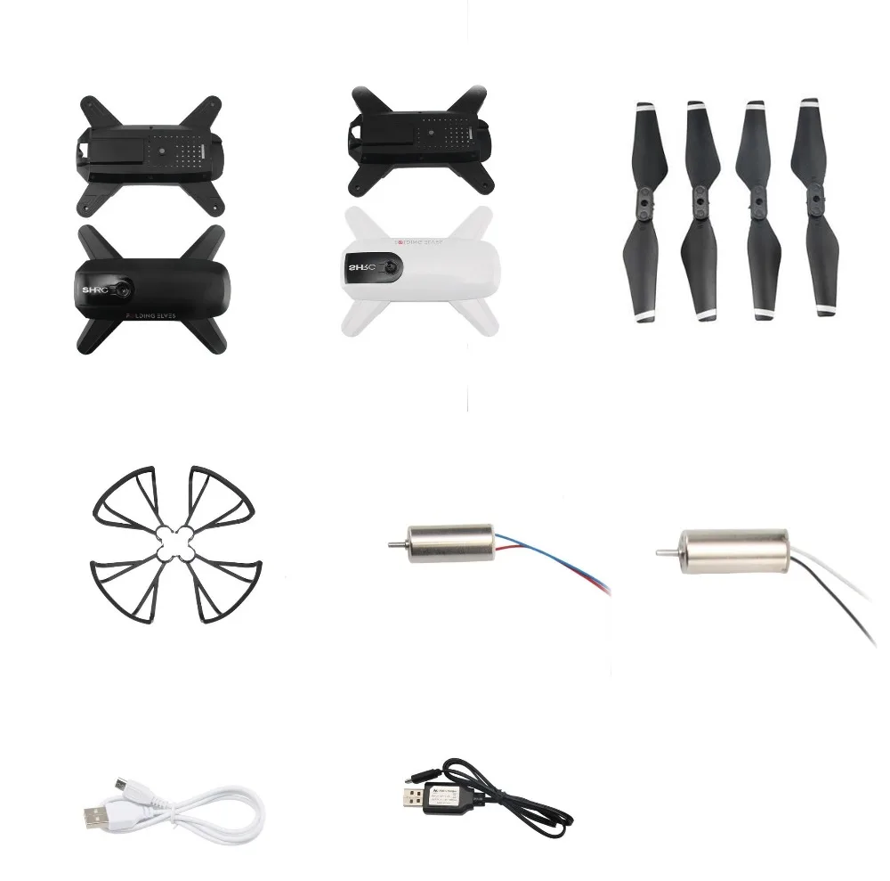 Запасные части для радиоуправляемого дрона HR SHRC H1 H1W H1G пропеллеры лезвие защитная рамка Корпус Зарядного устройства для двигателя