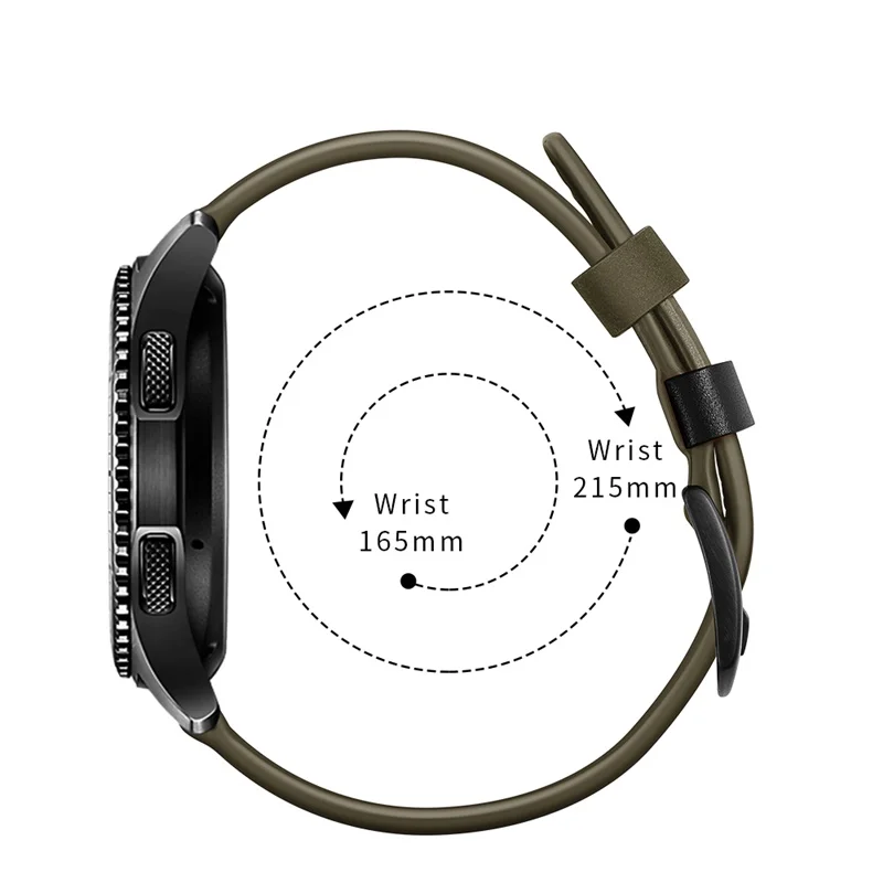 Ремешок для часов 22 мм из коровьей кожи Samsung Galaxy Watch версия 46 Gear S3 Huawei спортивный