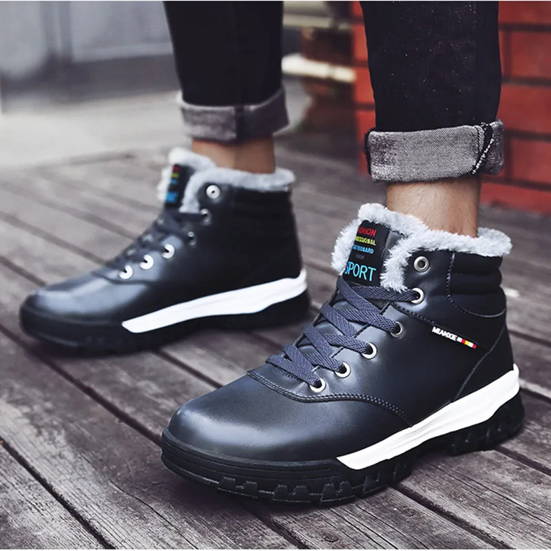 REETENE/мужские зимние ботинки модные мужские Ботильоны Высококачественная