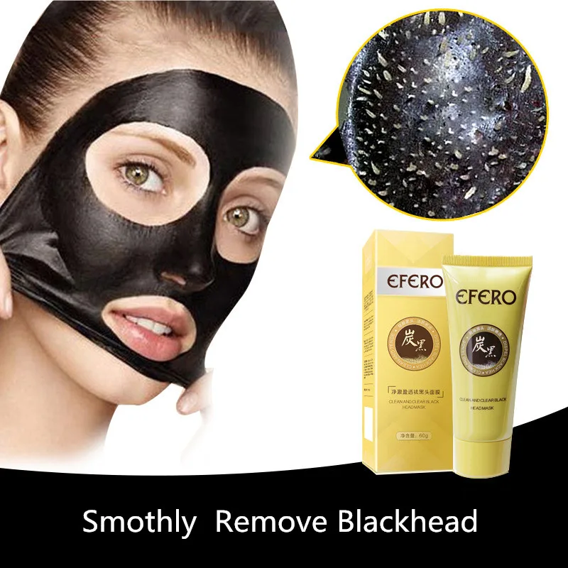 EFERO черный маска blackhead Remover отбеливающая для лица отслаивается Глубокая чистка
