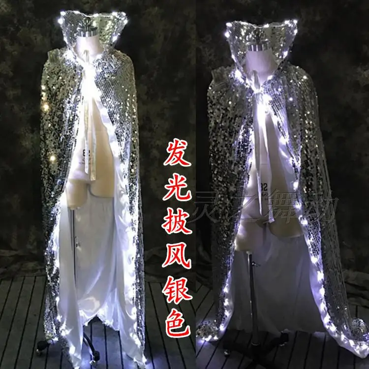 Бесплатная доставка светящаяся накидка для костюма светодиодное освещение