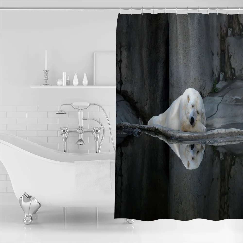 OURHouse спальный полярный медведь занавеска для душа Ванная комната кровать ванной