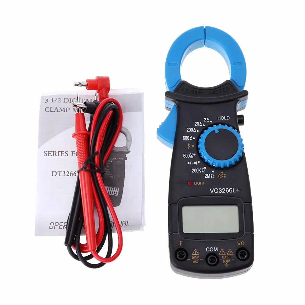 VC3266L + цифровой мультиметр зажим AC/DC Напряжение Ампер Ом электронный измеритель