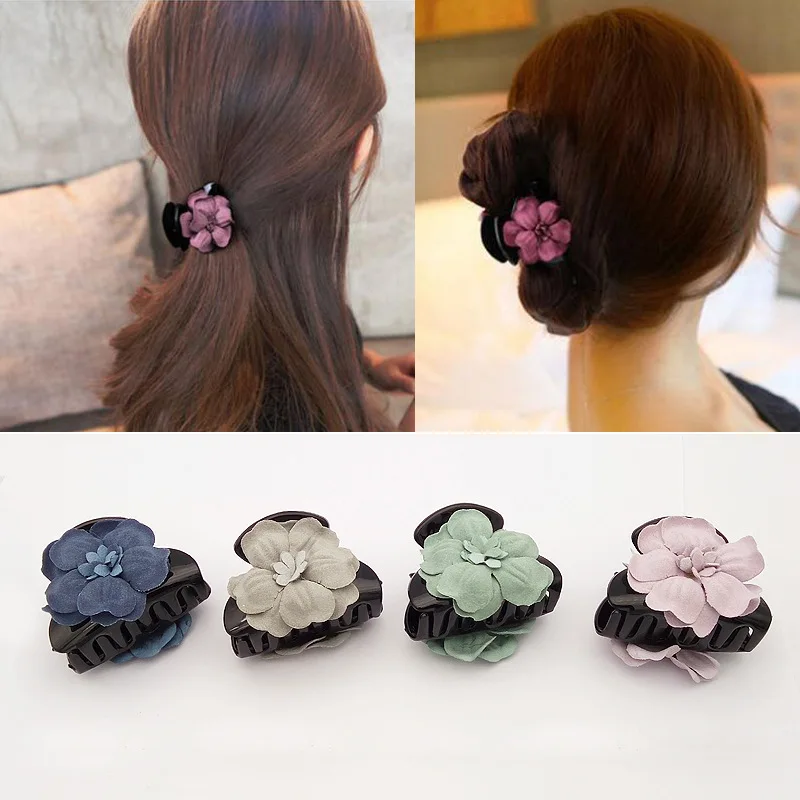 4 шт. корейский заколка для волос с цветком Роза заколки девочек головной убор