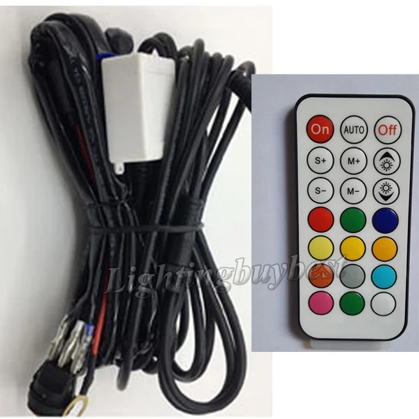 Goedkoop Set 2 Pcs Flush Mount 4D Lens Led Verlichting Achter Backup Pod Kubussen Met RGB Halo Ring Multi- Kleur Veranderen Chasing RF Afstandsbediening 12 V DC