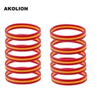 10 шт., силиконовые браслеты для мужчин и женщин