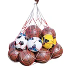 Новый бело-красный сетчатый шнур баскетбольный спортивный мяч сетчатый мяч футбольная сетка сумка портативное оборудование баскетбольная сетка сумки