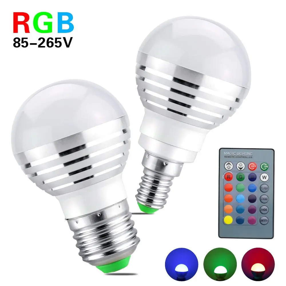 Вакуумсветодиодный Светодиодная лампа RGB для украшения дома E27 E14 волшебный