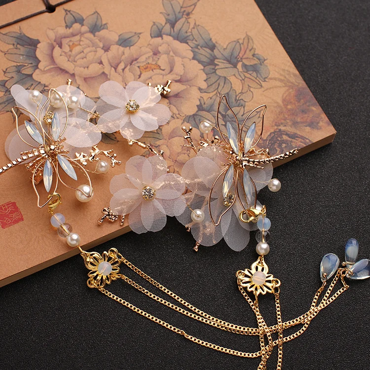 Hanfu заслужить роль пыли кисточкой шпилька антикварная Красивая Лолита представление COS классические аксессуары для волос