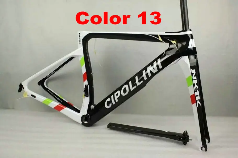 1 K/3 K карбоновый Cipollini NK1K рама красный карбоновый дорожный велосипед/велосипедная карбоновая рама+ красный карбоновый шоссейный руль - Цвет: Color 13