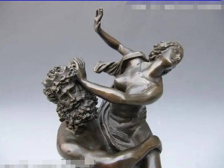 Hades Grab Persephone Бронзовая статуя телесного цвета и Художественная Скульптура Cerberus