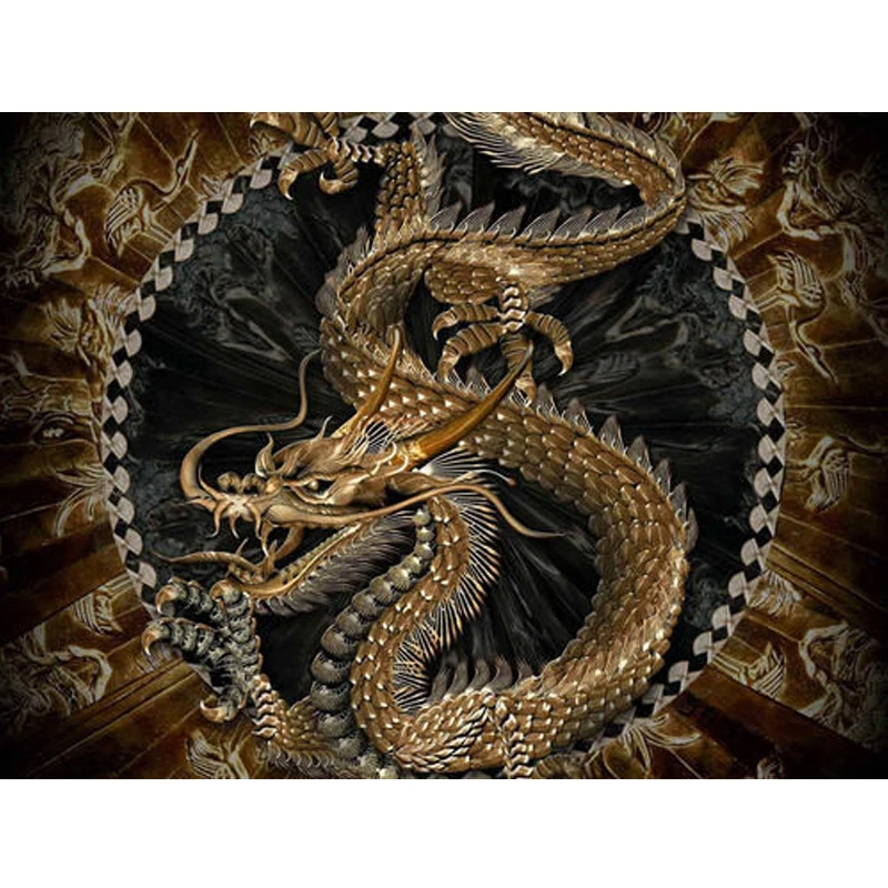 НОВЫЙ рукоделие в виде дракона для украшения дома новый стиль вышивки крестиком #