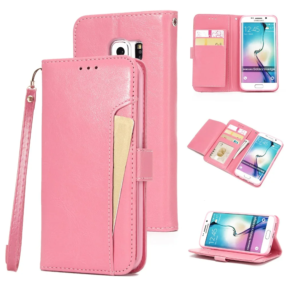 Befosson Business Crazy Horse PU Leather bag for Samsung S6 edge phone Wallet case Credit Card | Мобильные телефоны и