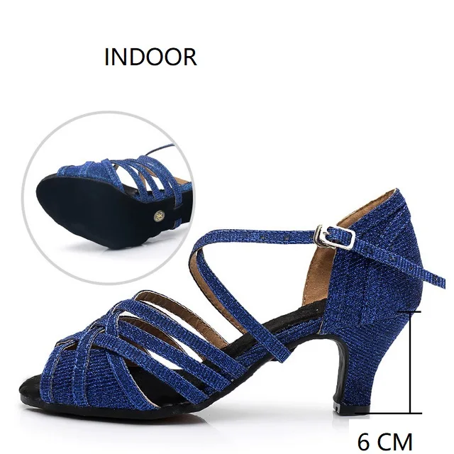 indoor blue 6 cm Кроссовки; обувь для латинских танцев; женская обувь для взрослых; Новинка; Обувь для бальных танцев; спортивная обувь для бальных танцев; женская обувь с мягкой подошвой - Цвет: indoor blue 6 cm