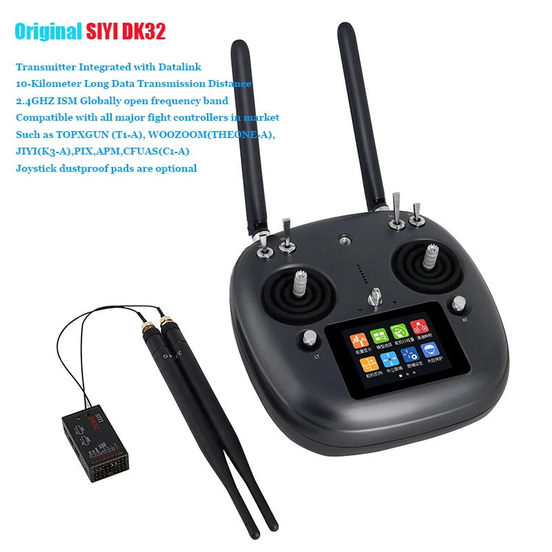 SIYI DK32 2.4G 16CH Transmitter Remote Controller Transimitter Receiver integrated 10KM DATALINK for DIY Agricultural drones