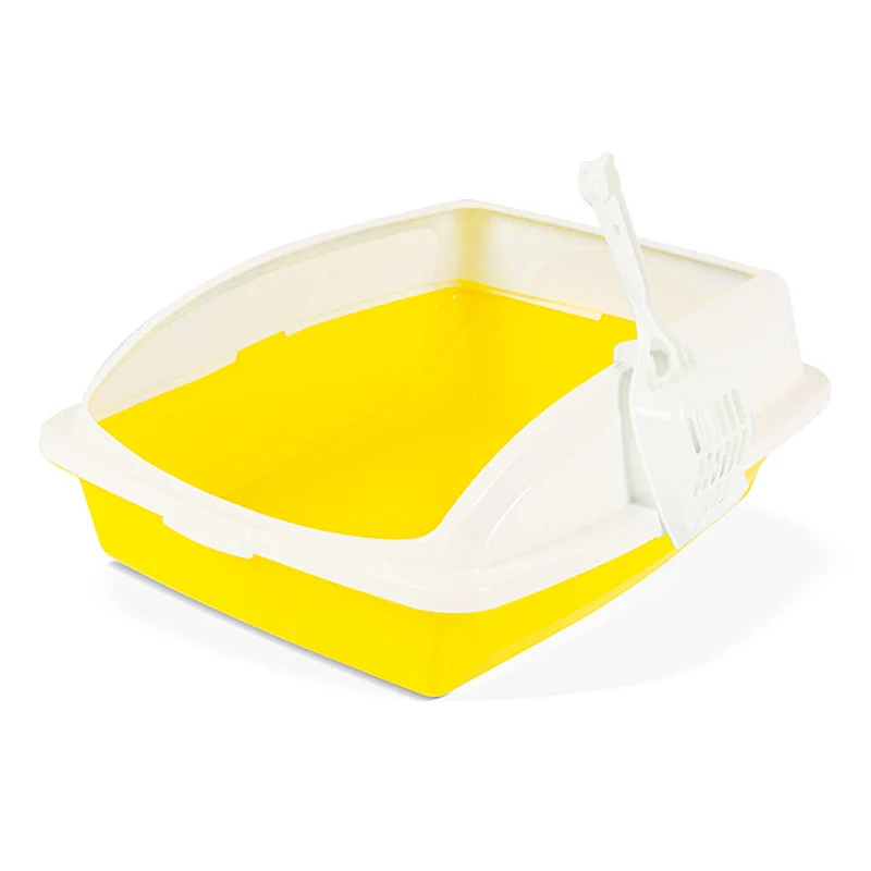 Yellow 39*48*18 см туалет для домашних животных, кошачий короб для туалета, лоток для кошек, туалет для домашних животных, туалет для собак, высокое качество, товары для домашних животных, легко моются - Цвет: Yellow