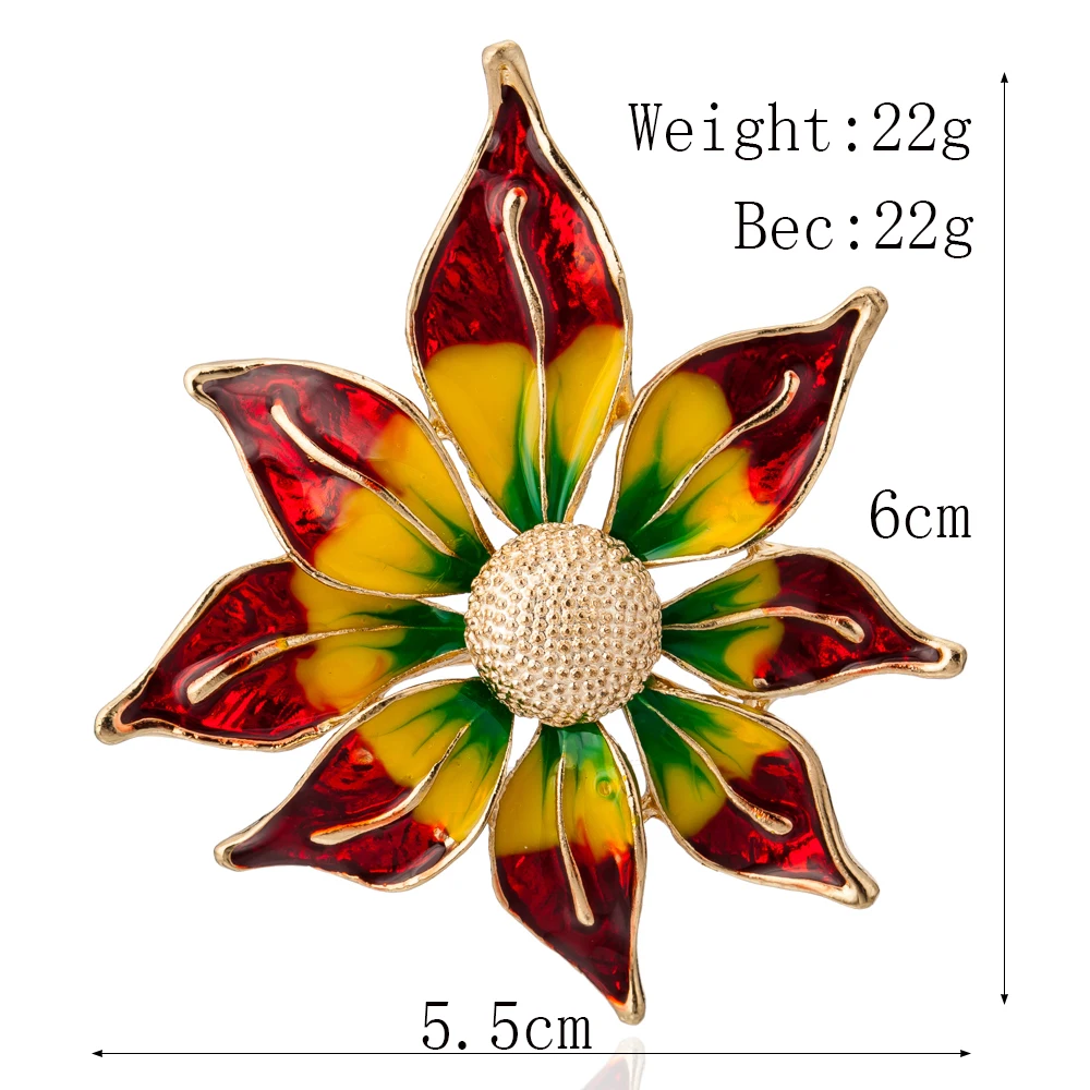 

WNGMNGL 2018 New Arrival Vintage Ethnic Big Flower Buckle Brooches For Women Men Wedding Dress Badge Fashion Jewelry Gift