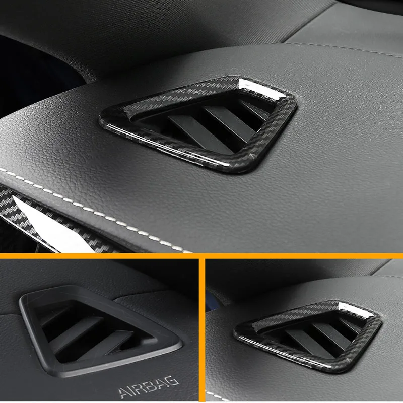 

Автомобильный АБС карбоновый стильный боковой приборной панели кондиционер вентиляционная решетка крышка отделка Подходит для Volvo XC60 2018