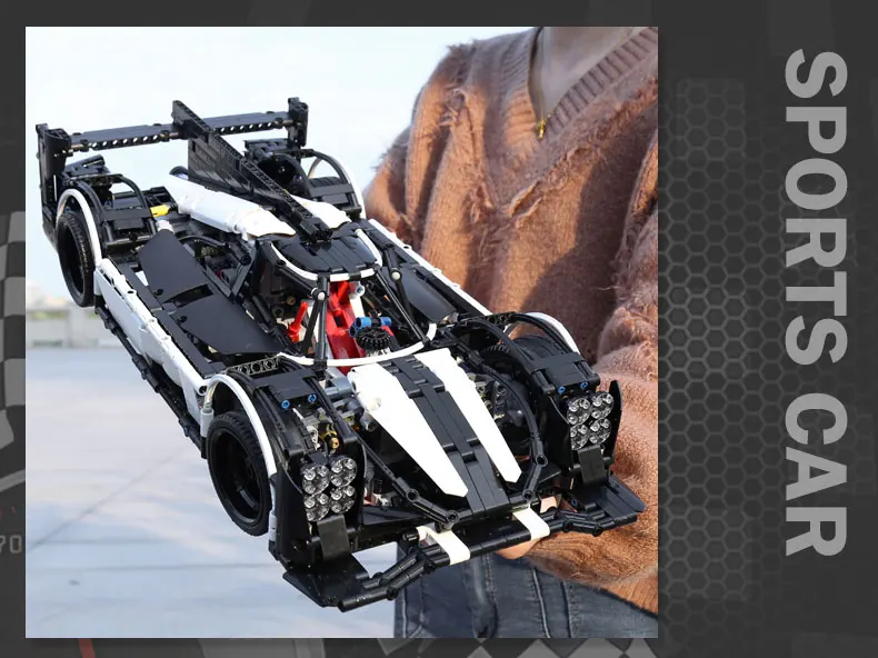 23018 Technic Car The MOC 5530 Гибридный супер скоростной автомобиль совместим с детскими игрушками строительные блоки кирпичи игрушки для детей Подарки