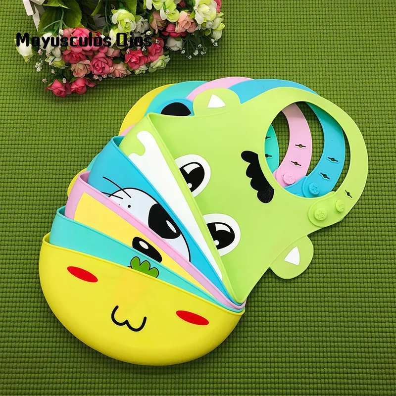 1PC Baby Food Grade Silicone Bibs Children's Dinner Pockets Waterproof Disposable Cartoon Rice Bowls | Детская одежда и обувь