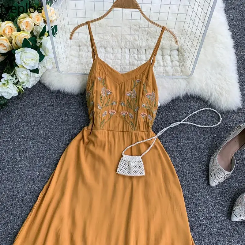 Neploe Лето 2019 женское платье сексуальный цветок топ с вышивкой Vestidos Винтаж v