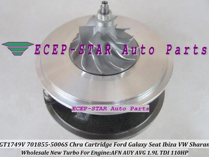 Турбокомпрессор GT1749V 701855 5006S для Volkswagen VW Sharan Galaxy Seat Ibiza AFN AUY AVG 1.9L 110HP|turbocharged