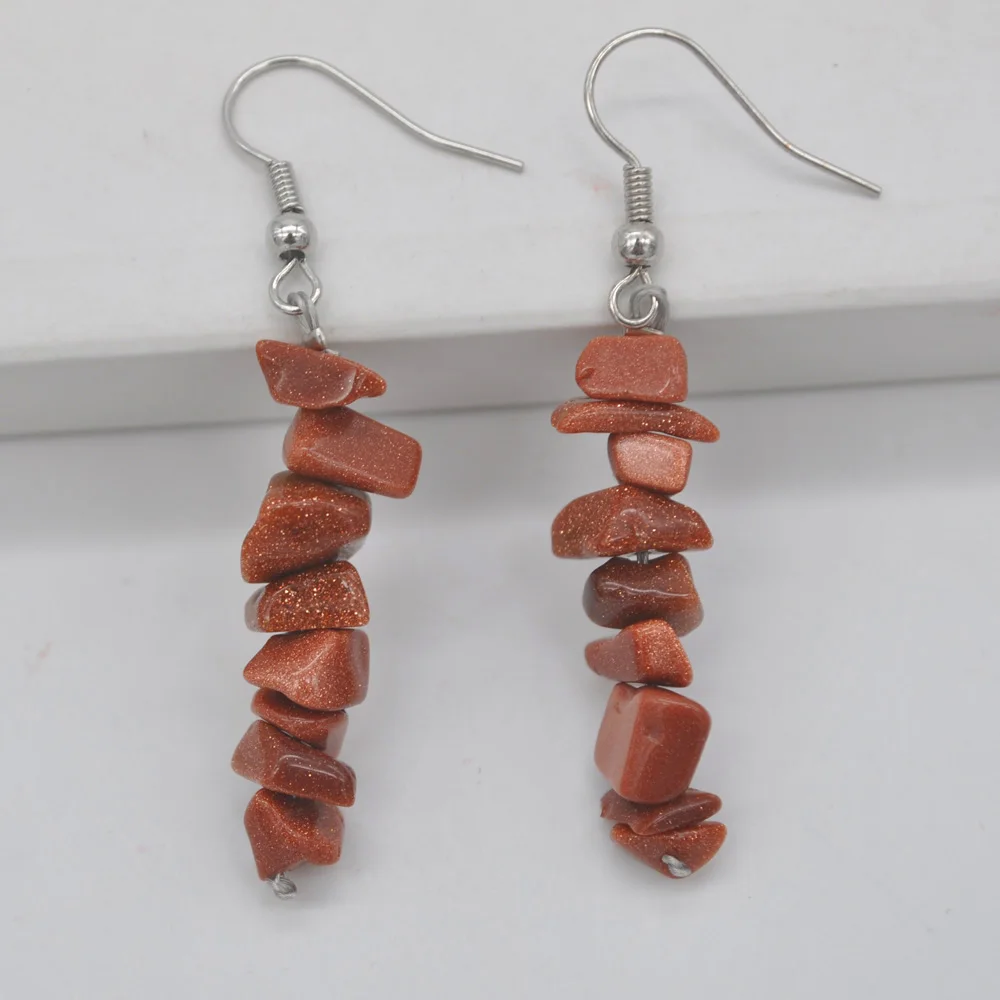 Серьги подвески из натурального песчаника T177|gem earrings|handmade bead earringsbeaded earrings |