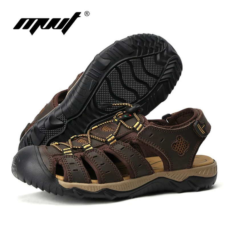 Классические летние сандалии мужские кроссовки 9908 из натуральной кожи для