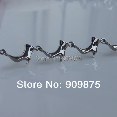 

punk men jewelry charm high heeled shoes women/girl stainless steel chain bracelet bracelets bangles
