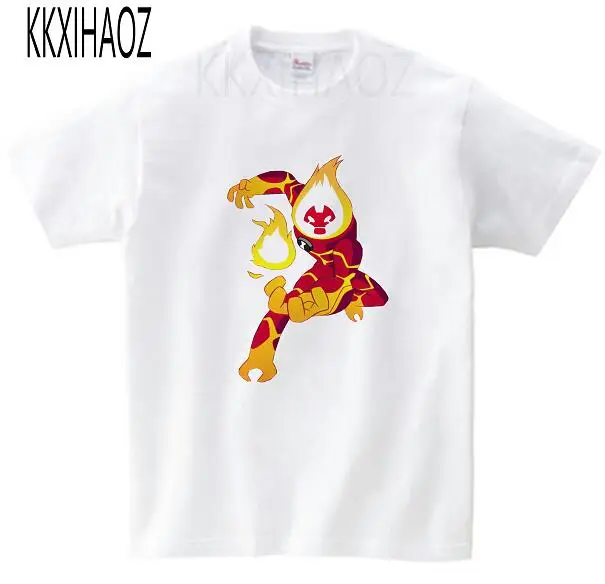 white childreT-shirt Новинка года, Детская футболка Ben 10 футболка для малышей летние топы для маленьких мальчиков и девочек, Детский костюм с героями мультфильмов MJ - Цвет: white childreT-shirt