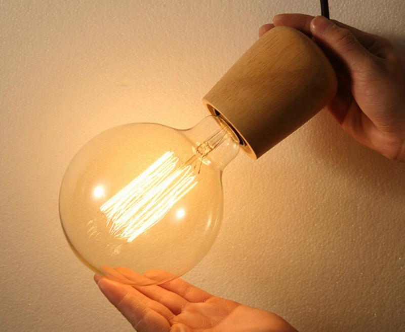 Яркая ретро-лампа из древесины дуба Sprout винтажный подвесной светильник