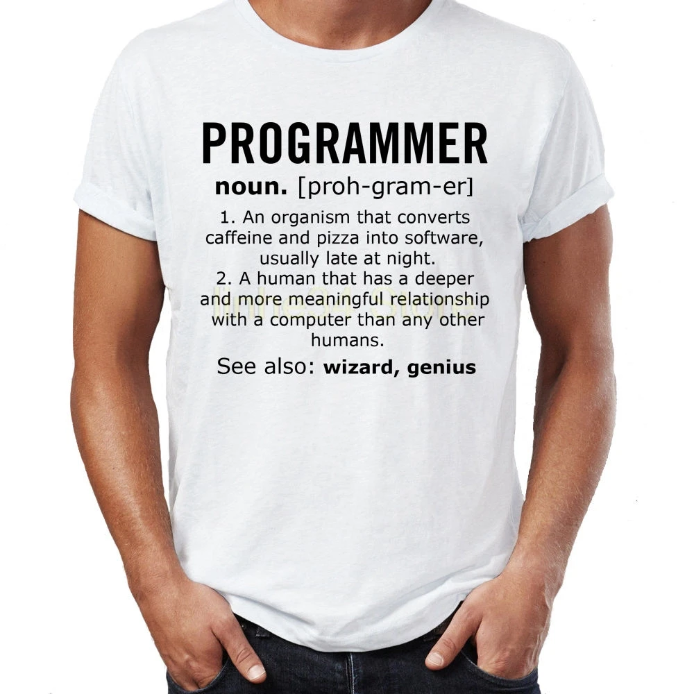 Забавная Мужская Футболка GILDAN Programmer Noun рождественский подарок футболка Humour с