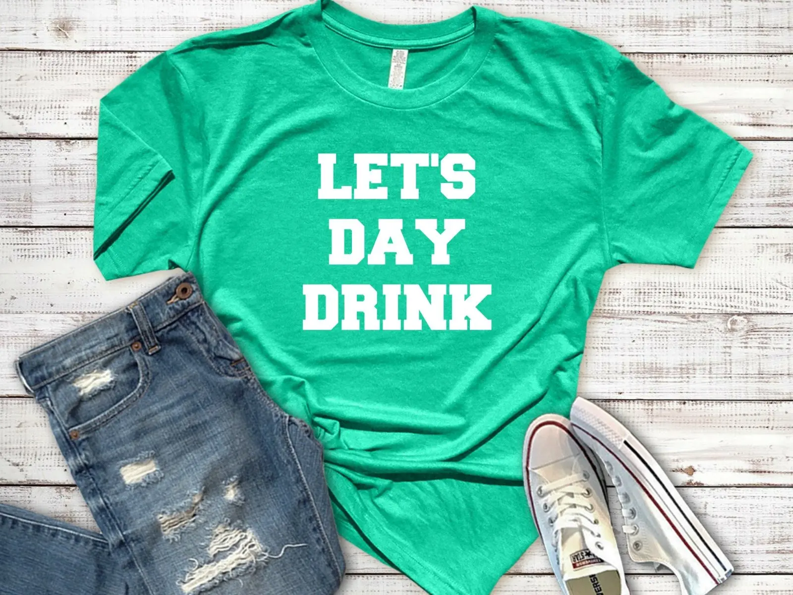 Женская рубашка для праздника смешная футболка с надписью Let Day Drink Ирландская