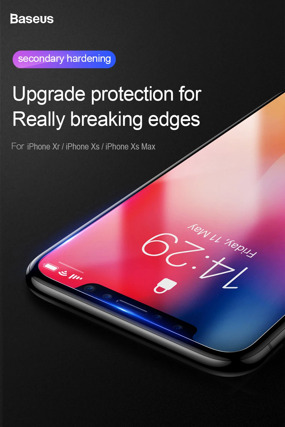 Baseus 0,15 мм Защитная пленка для экрана из закаленного стекла для iPhone 11 Pro Max XS Max Xr X защитная пленка для iPhone11 iPhonex