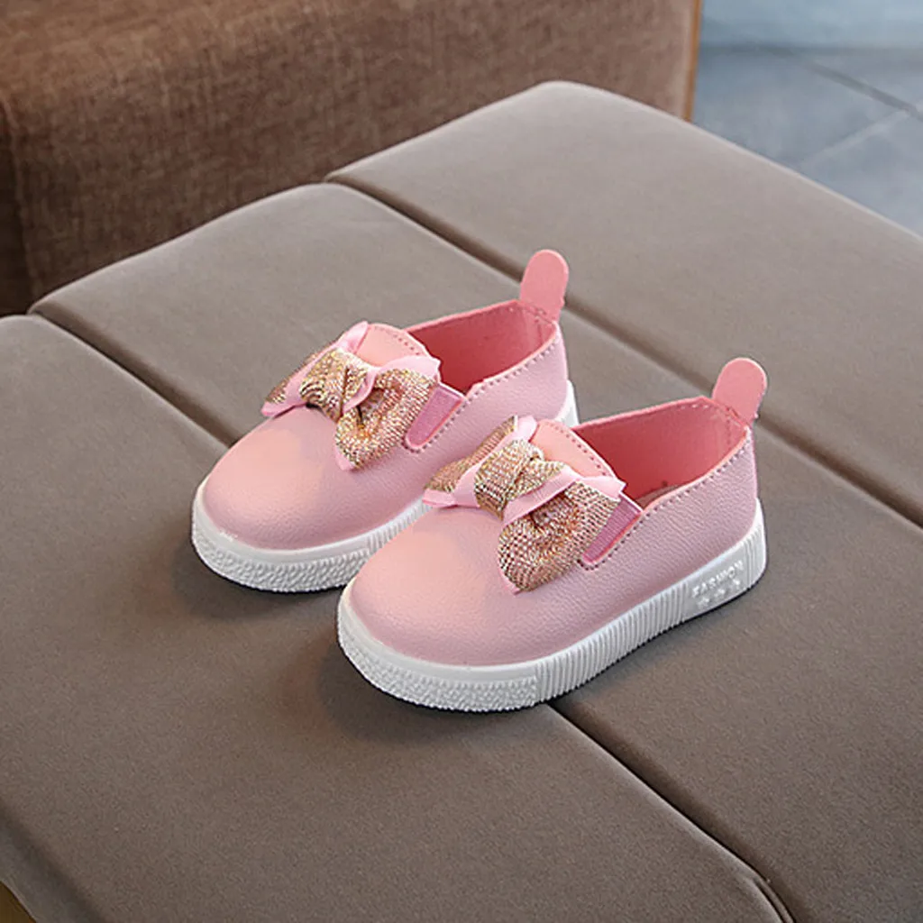 Кроссовки на платформе с бантом для девочек модная повседневная обувь детей