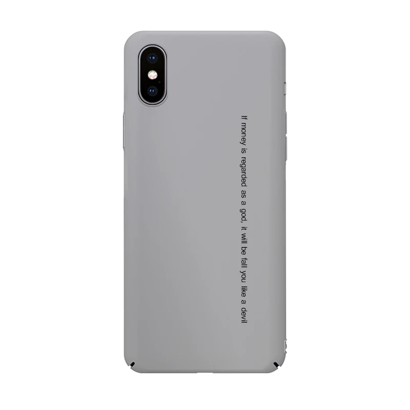 ADKO Ultra Slim Soft Touch PC Case For iPhone X xs max Matte Simple Phone Cement Grey Color Cover Coque XR |
