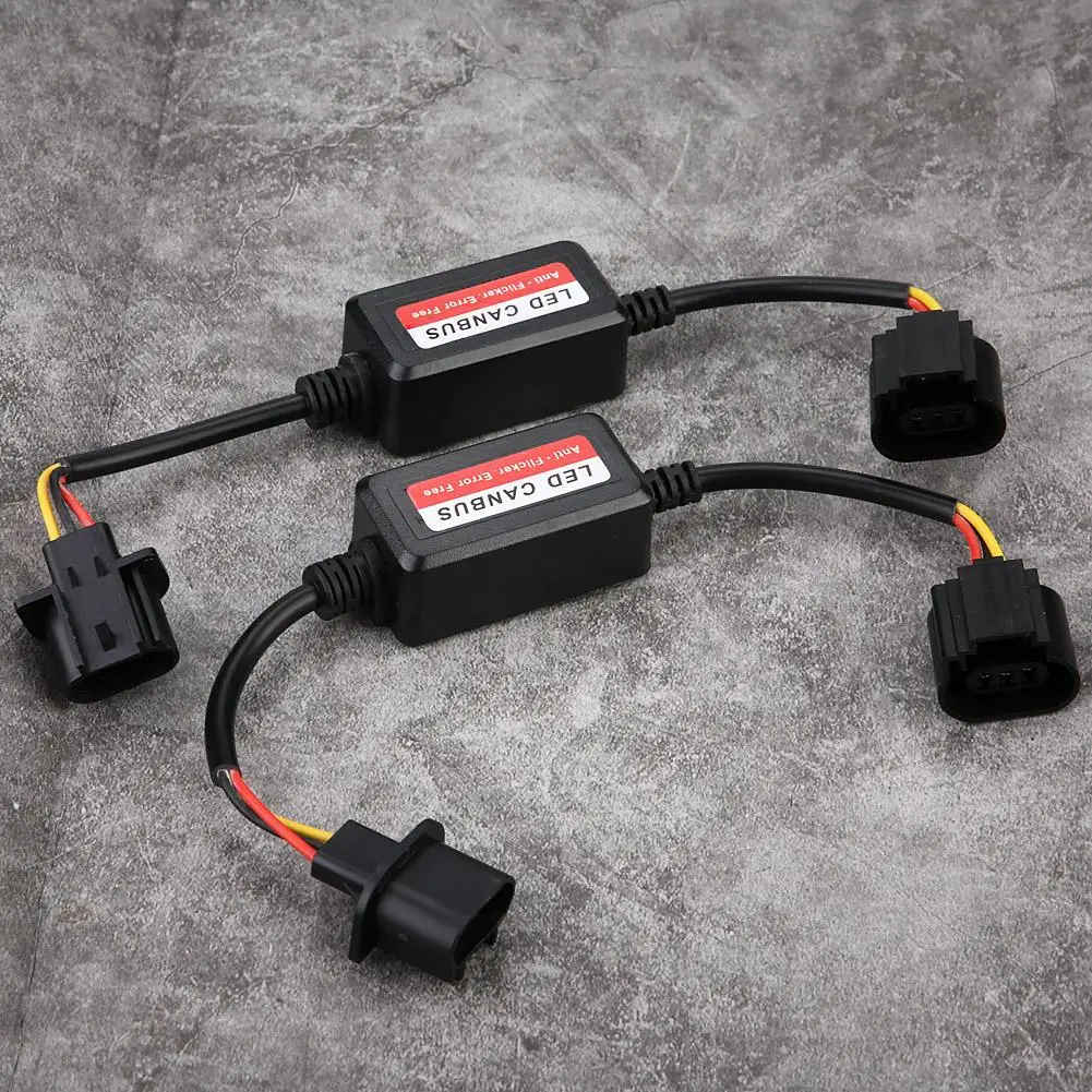 2pcs H13 Car LED Headlight Decoder Anti-Flicker Flash Error Canceler wires for lighting cars Accessories | Автомобили и мотоциклы