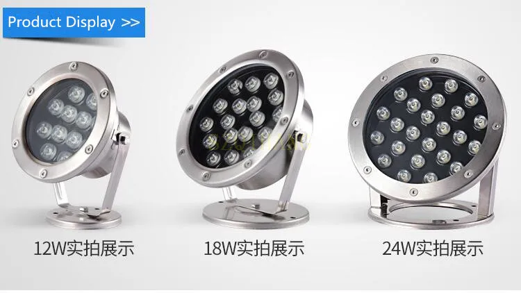 IP67 3 Вт 6 Вт/12 Вт/18 Вт Светодиодный подводный светильник RGB напольный красочный прожектор для воды светильник для бассейна светильник для фонтана ландшафтный светильник
