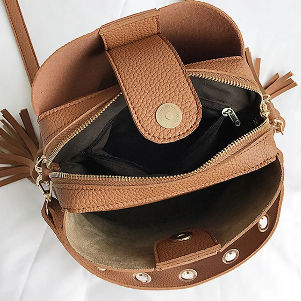 Женская сумка мешок из мягкой искусственной кожи с кисточками A3333|bag hobo|tassel bagwomen