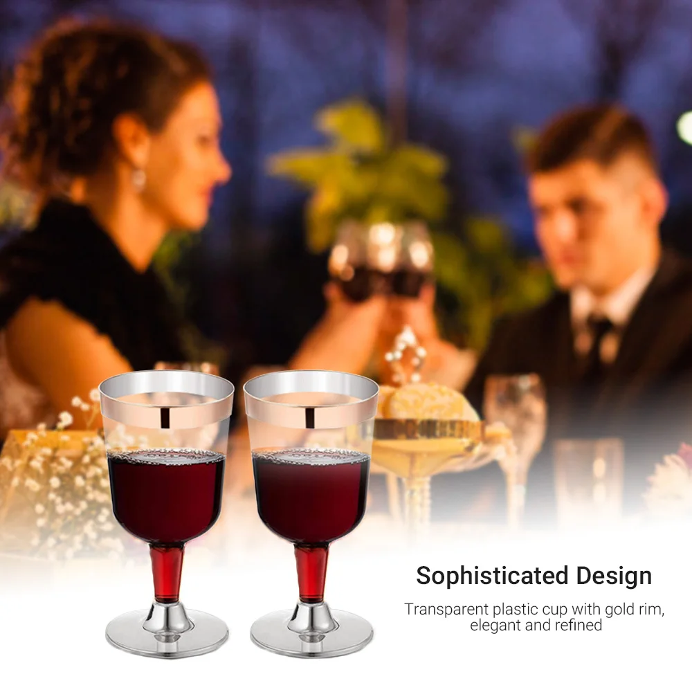 6 шт 190 мл одноразовые пластиковые красное вино стекло шампанского флейта