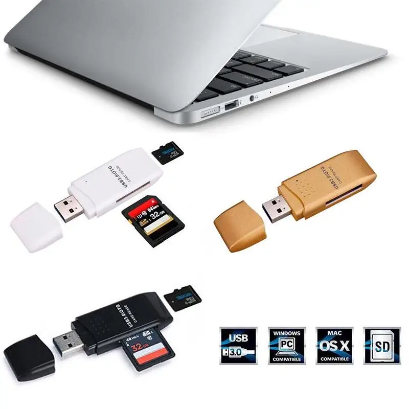 Cewaal высокоскоростной 2 в 1 USB 3 0 SDXC TF кард-ридер адаптер ноутбук компьютер для Micro