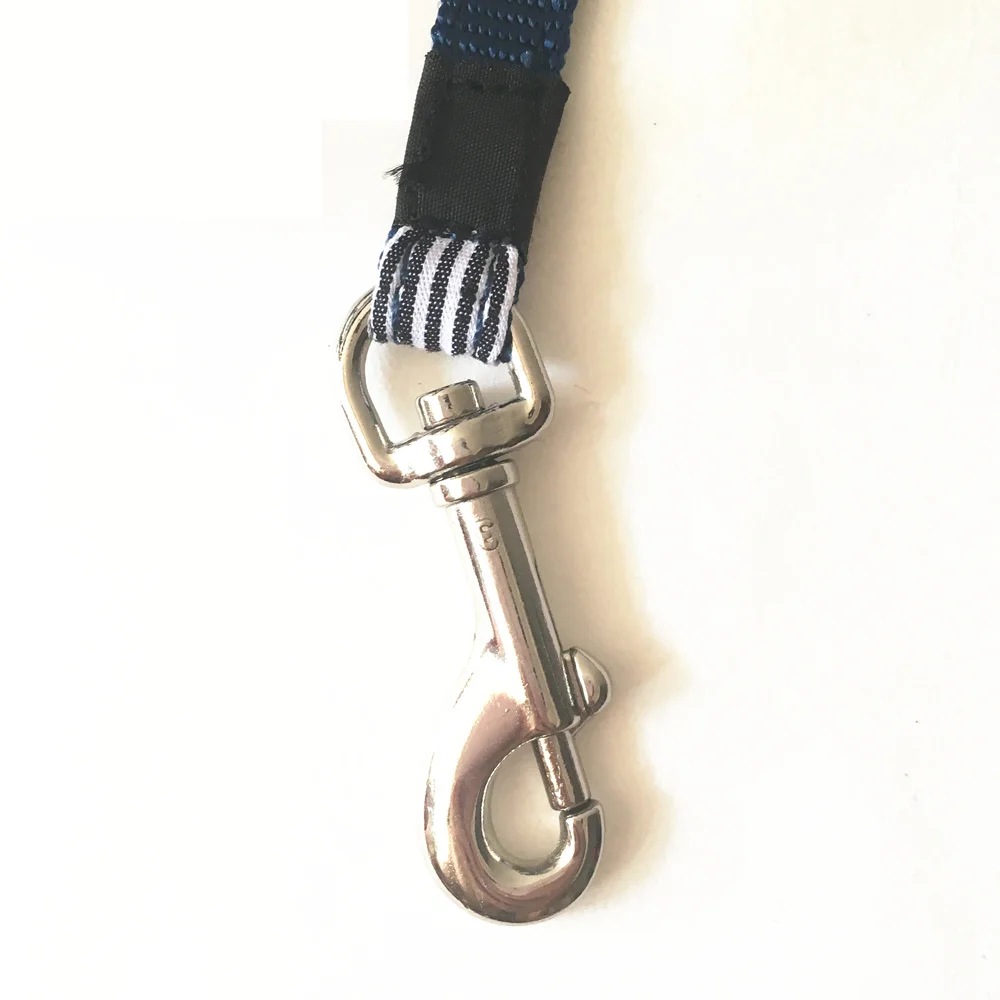 Синий ошейник и поводок для питомцев нейлоновые полосатые поводки собачьего