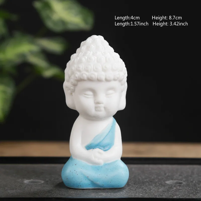 Белый фарфор Maitreya Buddha Stutues миниатюрные фигурки Tathagata чайники украшение сада